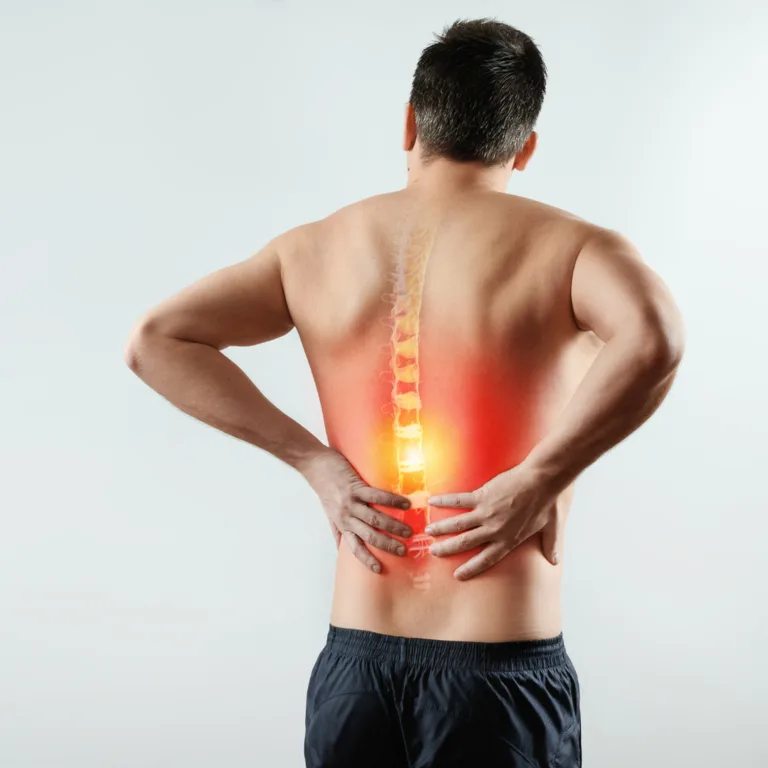 Man looking for Back Pain Relief